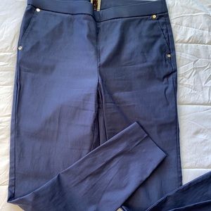 Anne Klein blue stretchy dress pants, 8